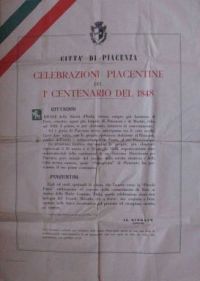 Manifesto del Comune di Piacenza
